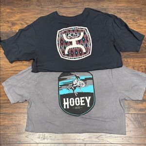 Hooey Men’s Short-Sleeve Graphic Tees in Black & Gray with Turquoise Accents 3XL